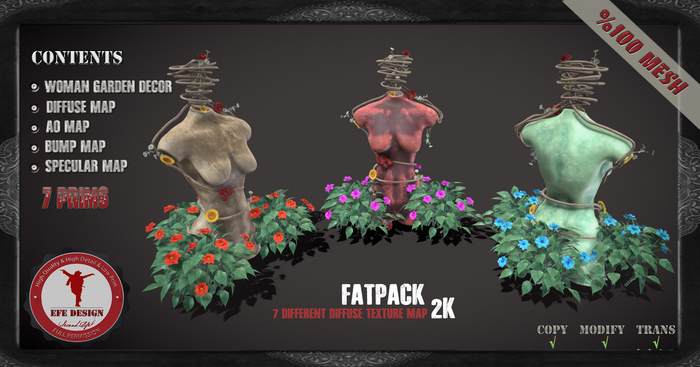 (Efe Design) Woman Garden Decor Fatpack Fullperm