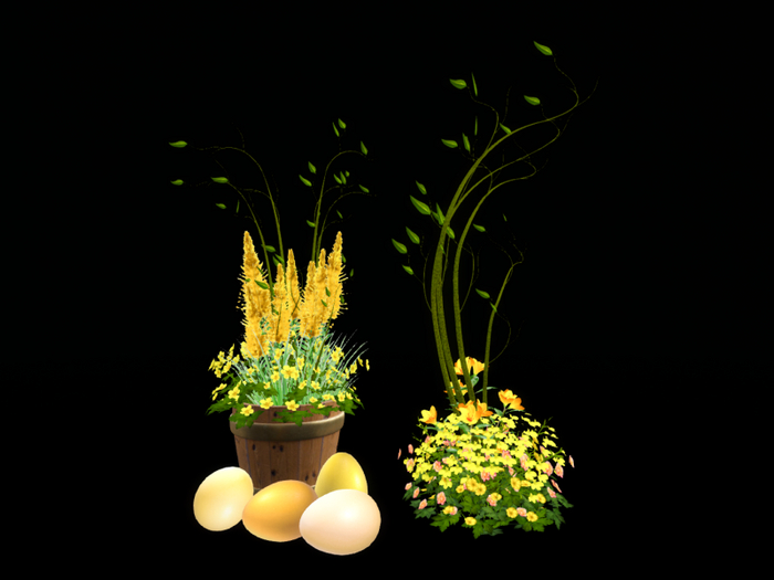 MC Easter Egg Planter Yellow Set