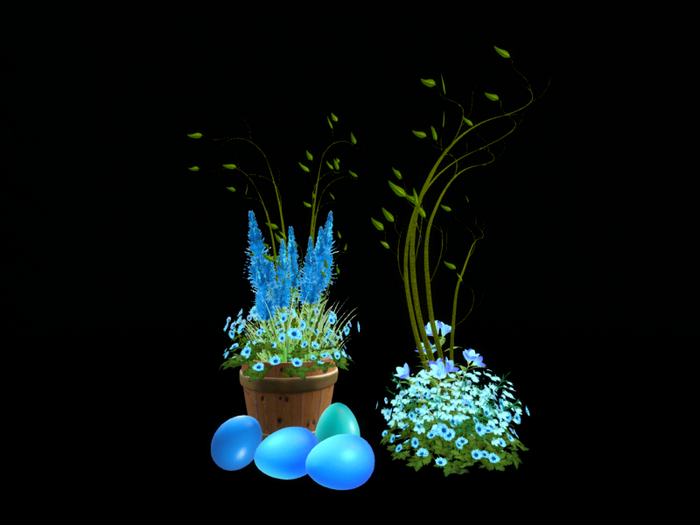 MC Easter Egg Planter Blue Set