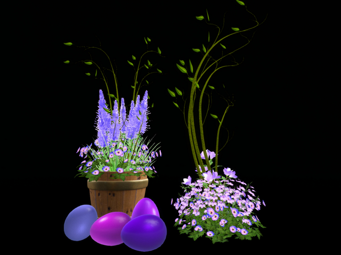 MC Easter Egg Planter Purple Set