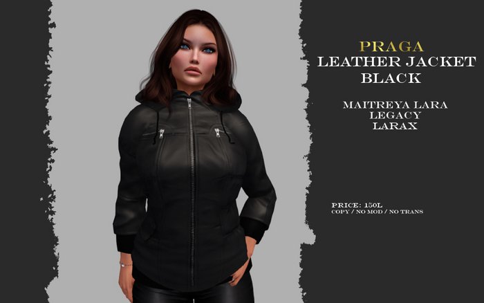 Praga Leather Jacket - Black