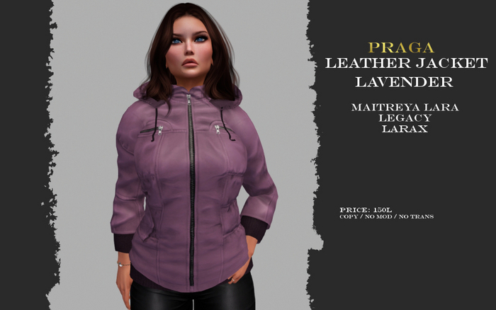 Praga Leather Jacket - Lavender