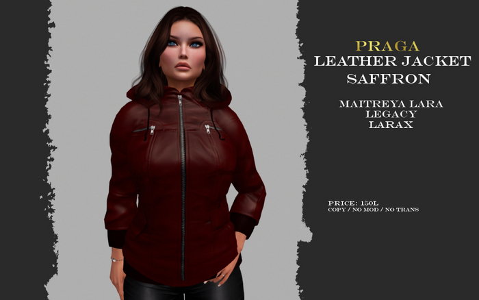 Praga Leather Jacket - Saffron