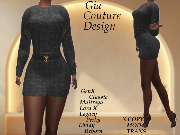 "GCD" Sadie Knit Dress Black