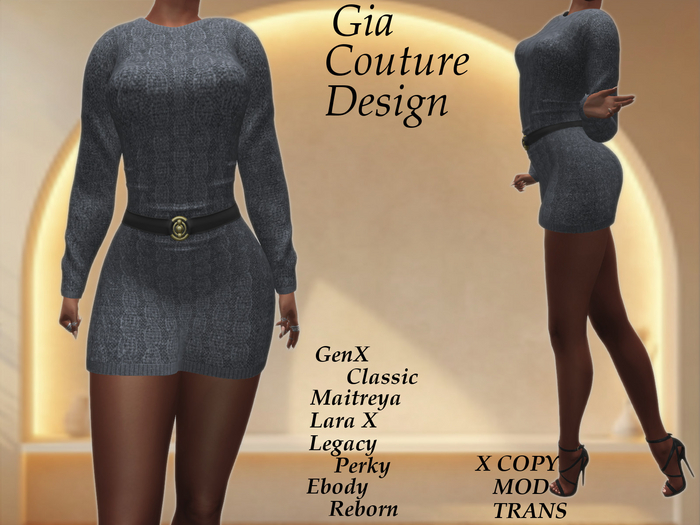 "GCD" Sadie Knit Dress Blue