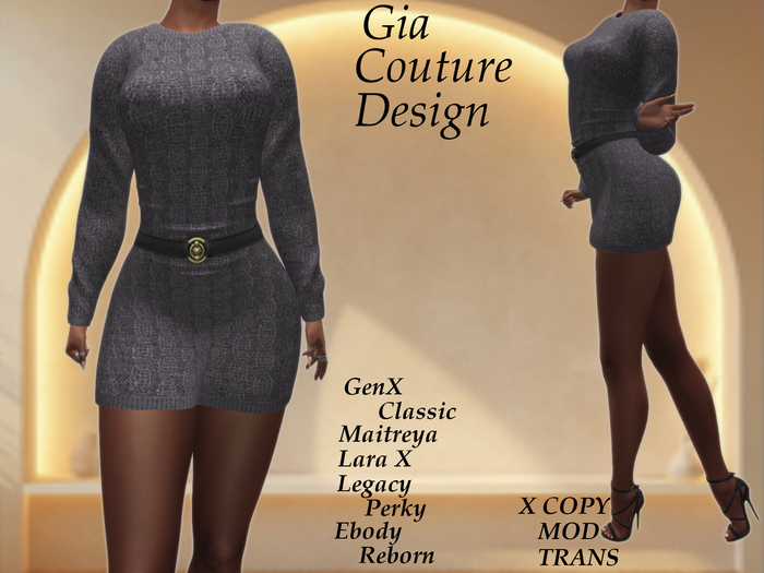 "GCD" Sadie Knit Dress Purple
