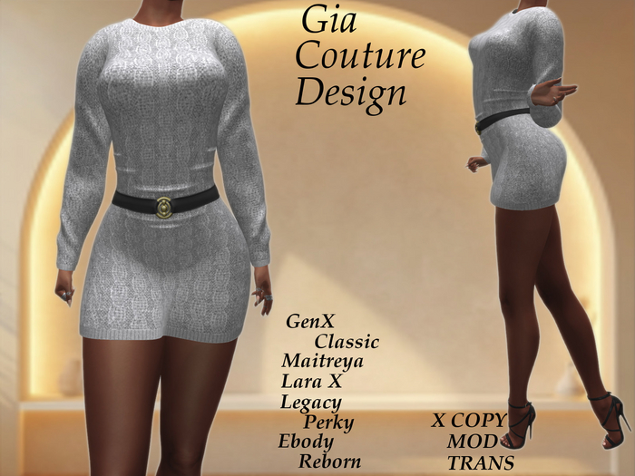 "GCD" Sadie Knit Dress White