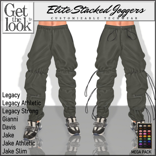 MEN'S ELITE TECH JOGGERS SET-MEGA PACK-LEGACY-ATHLETIC-STRONG-SIGNATURE GIANNI-DAVIS-BELLEZA JAKE-SLIM FIT>PROMO PANTS<<