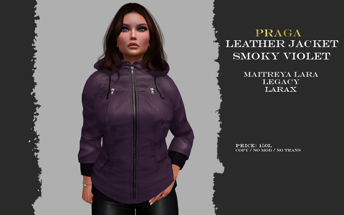 Praga Leather Jacket - Smoky Violet