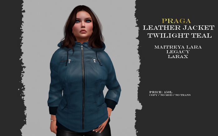 Praga Leather Jacket - Twilight Teal