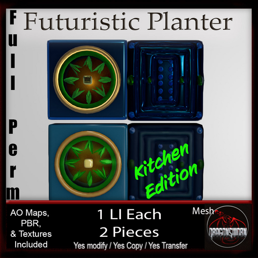 Full Perm Futuristic Garden - Kitchen