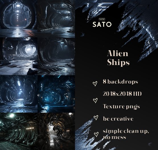 SATO - Alien Ship backdrops (UNPACK)