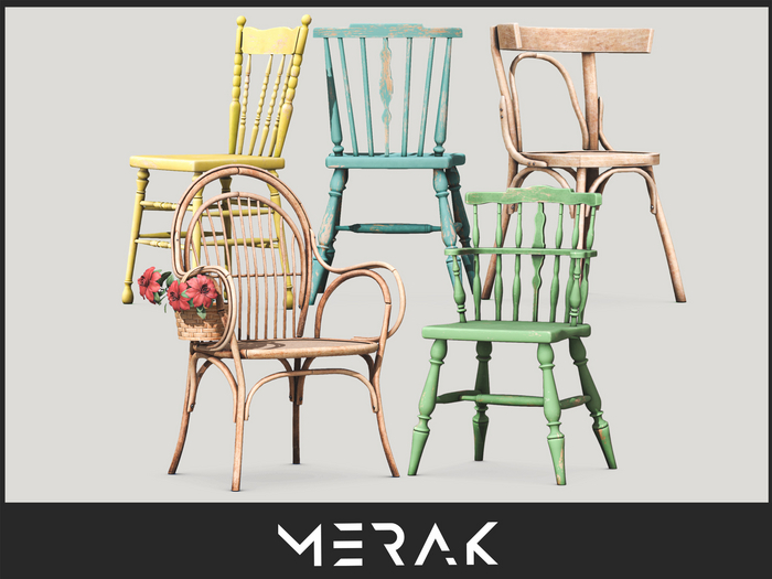 [Merak] - Summer Dining Chairs Set