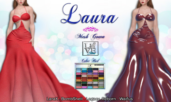 =LCS= Laura Mesh Gown w/ Color HUD (Add me!)