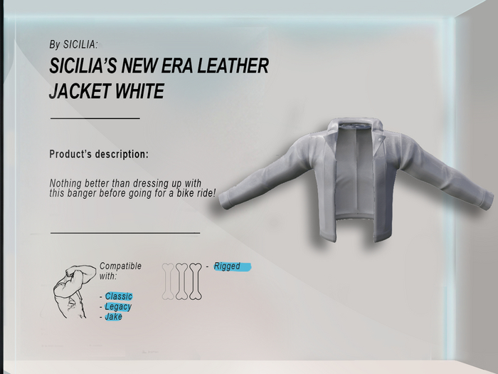 SICILIA'S NEW ERA LEATHER JACKET white