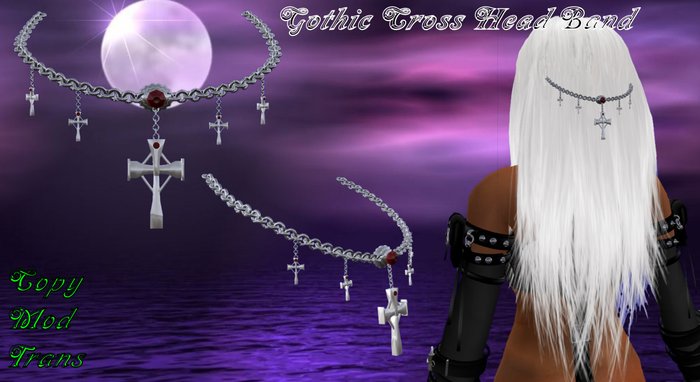 Gothic Cross Head Band