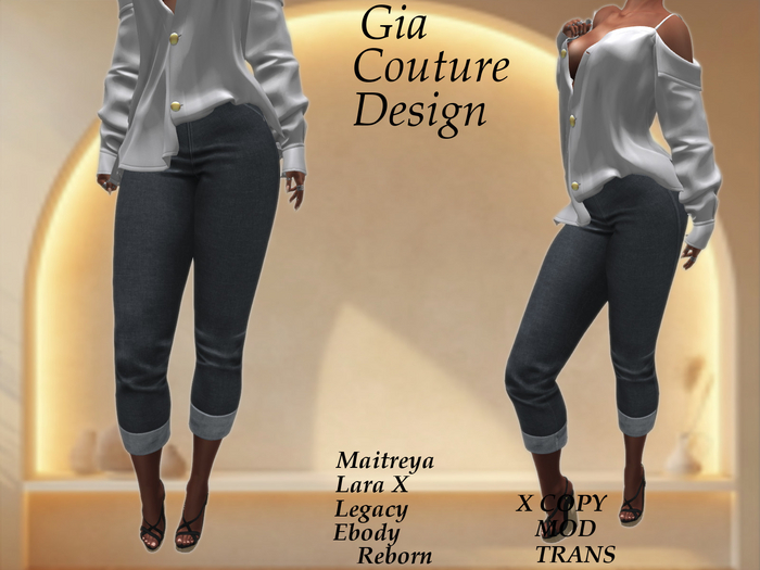 "GCD" Diana Rolled Jeans Blue