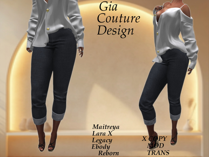 "GCD" Diana Rolled Jeans Cobalt