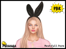 Meshuga PBR Easter Fluffy Rabbit Ears Headband FULL PERM MESH 