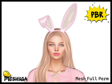 Meshuga PBR Easter Bunny Ears Headband 2 FULL PERM MESH 