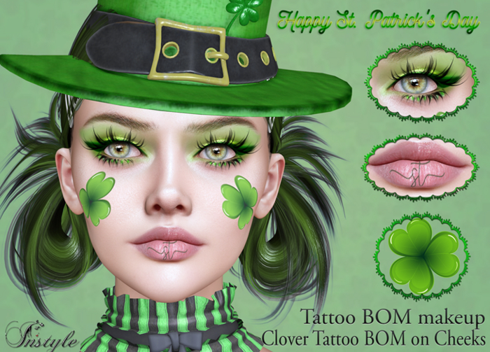 Promo 48 hours! InStyle  Tattoo BOM LeL Evo X  St. Patrick's Makeup