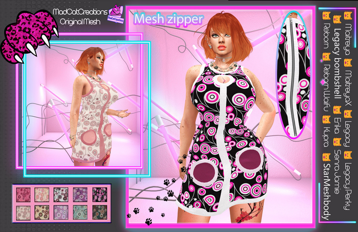 MCC - woman - 70s psychedelic dress w HUD