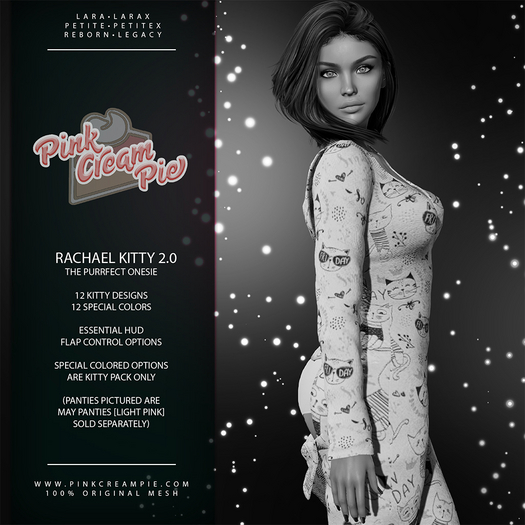 Rachael Butt Flap Onesie Pajamas 2.0 [Kitty Pack DEMO] - Maitreya Lara + LaraX • Petite + PetiteX • Legacy • Reborn