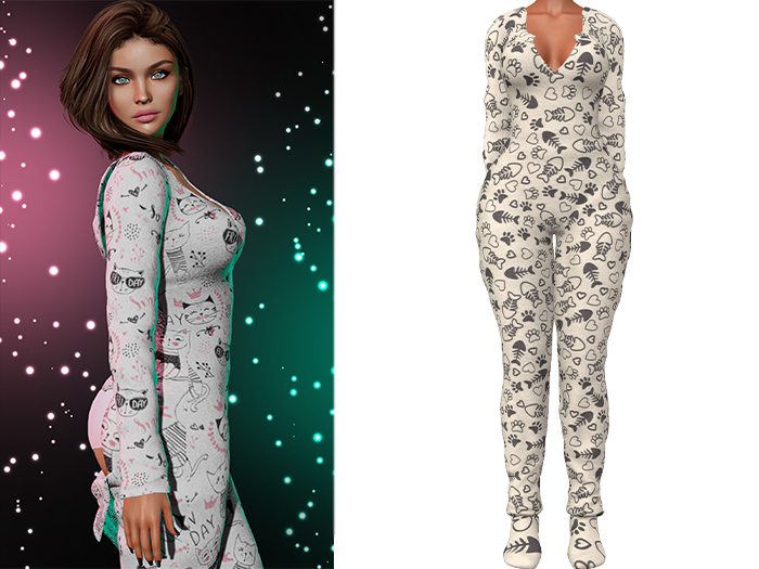 Rachael Butt Flap Onesie Pajamas 2.0 [Kitty Bones] - Maitreya Lara + LaraX • Petite + PetiteX • Legacy • Reborn