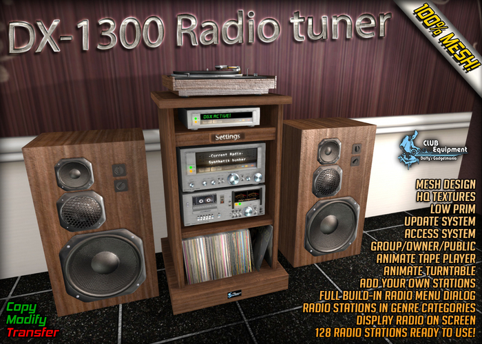 Second Life Marketplace - DX-1300 HI FI Radio tuner -COPY!- full custom ...