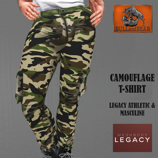 BULL&BEAR - DEMO PANTS CARGO CAMOUFLAGE FATPACK - LEGACY