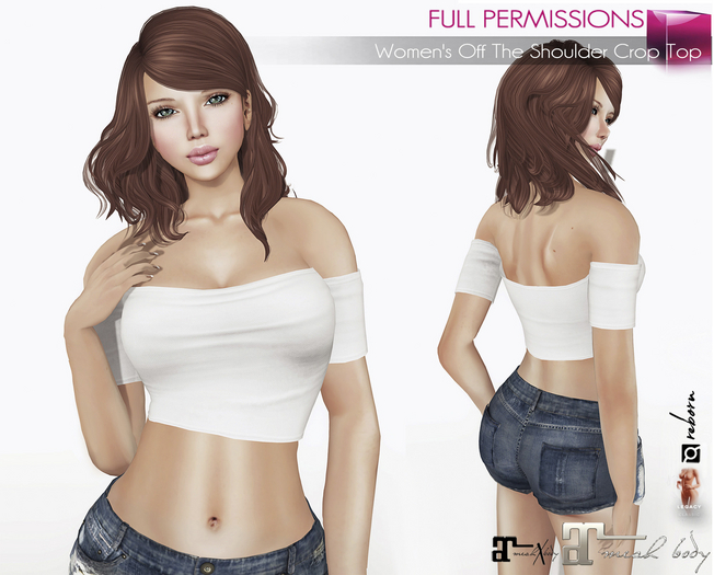 Full Perm Off Shoulder Crop Top - Maitreya 5.3 LaraX Ebody Reborn Legacy