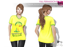 MAITREYA 5.3 LaraX FULL PERM Short Slevee V-Neck Loose Soccer Sporty T-Shirt Tee with Breasts & Belly Appliers