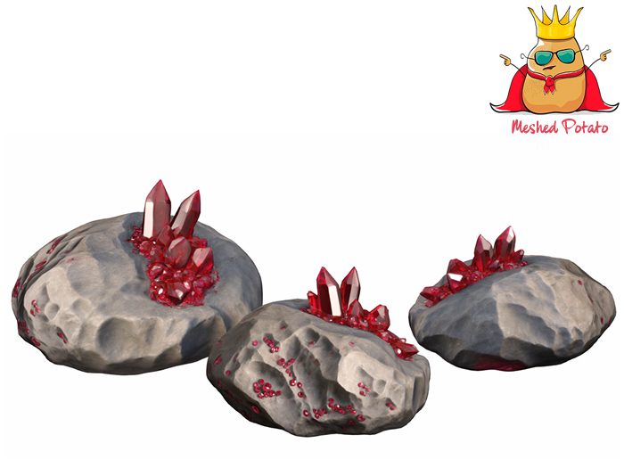 Red Crystal Stone Full Perm
