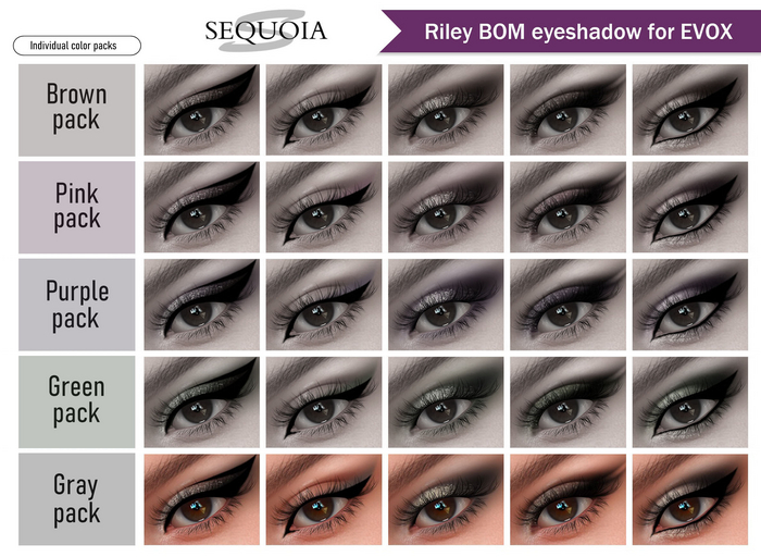::Sequoia:: Riley gray BOM eyeshadow for Lel EVOX