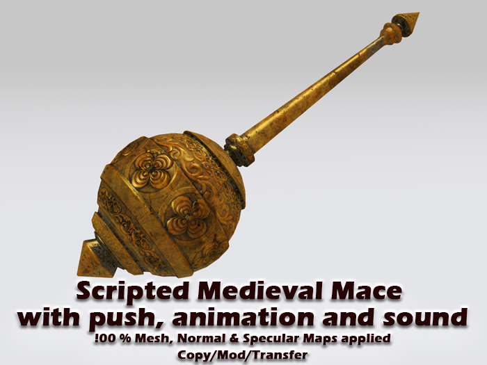 Ancient bronze  Mace scripted FULL PERM