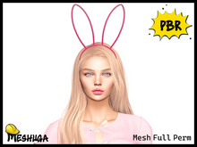 Meshuga PBR Easter Rabbit Headband FULL PERM MESH
