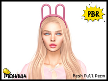 Meshuga PBR Kawaii Easter Bunny Headband FULL PERM MESH