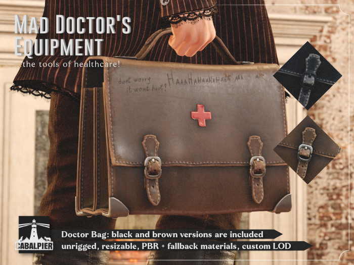 [CABALPIER] Mad Doctor's Bag - Black & Brown
