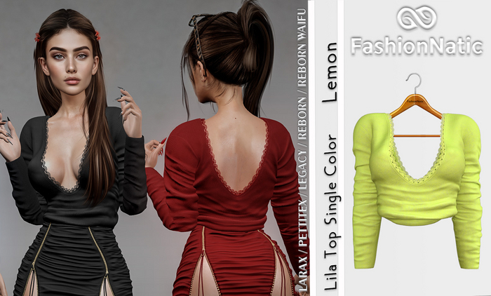 Top Lila Lemon - LaraX, PetiteX, Legacy,  Reborn, Waifu - FashionNatic