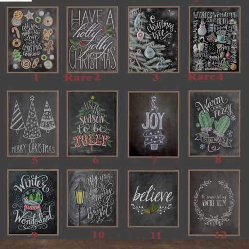 Bee Designs Winter Chalkboards gacha 6