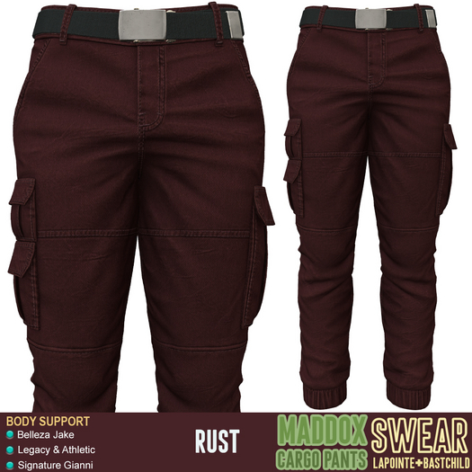 Cargo Pants - Maddox SOLIDS RUST