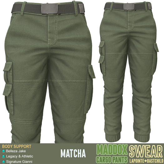 Cargo Pants - Maddox SOLIDS MATCHA