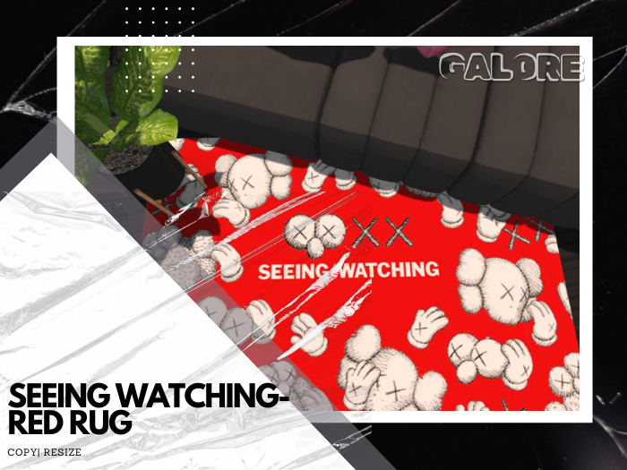 [G A L O R E] Seeing Watching Rug- Red