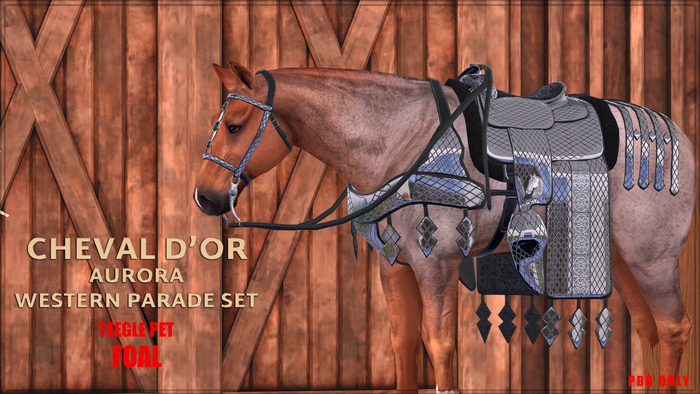 Cheval D'or / Teeglepet Foal / Aurora Western Parade Set.[HUD]