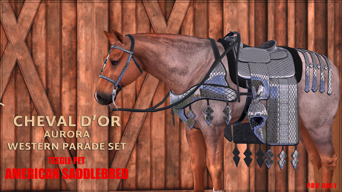 Cheval D'or / Teeglepet American Saddlebred / Aurora Western Parade Set.[HUD]