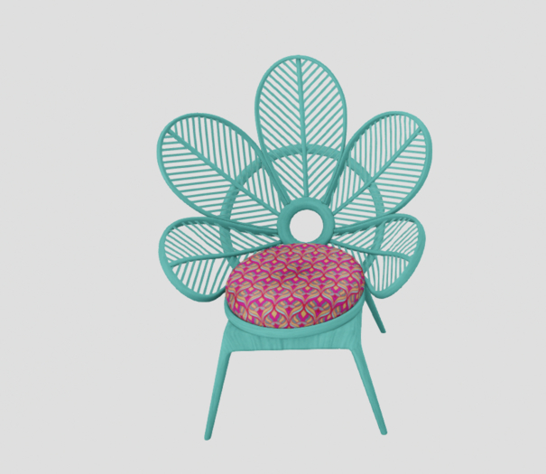 Sway's [Peacock] Chair . teal RARE