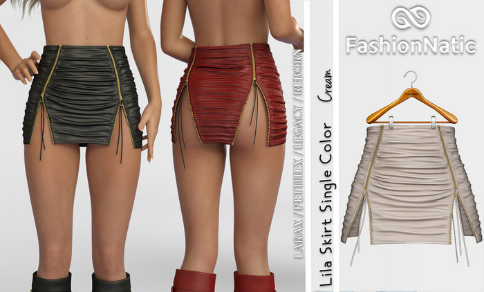 Skirt Lila Cream - LaraX, PetiteX, Legacy,  Reborn, - FashionNatic