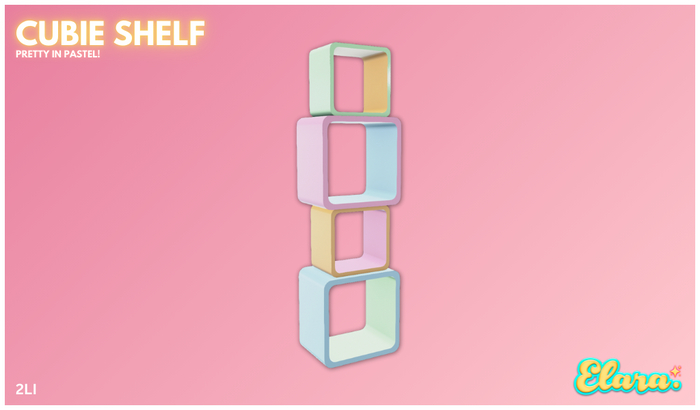 elara. cubie shelf pastel