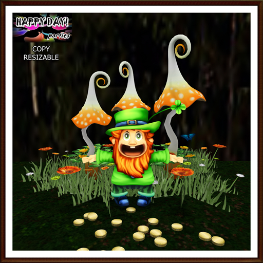 St Patrick - Gnome Mushrooms and Meadow - Trio