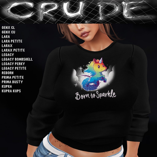 Born to sparkle (Unicorn) Women's Sweatshirt (WSL)  <Wear Me>